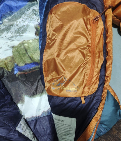 Black Yak Men Heavy Puffer Orange Hooded Jacket