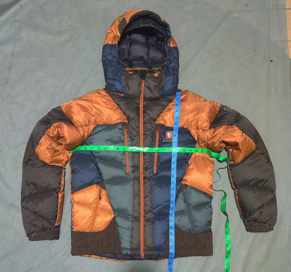 Black Yak Men Heavy Puffer Orange Hooded Jacket