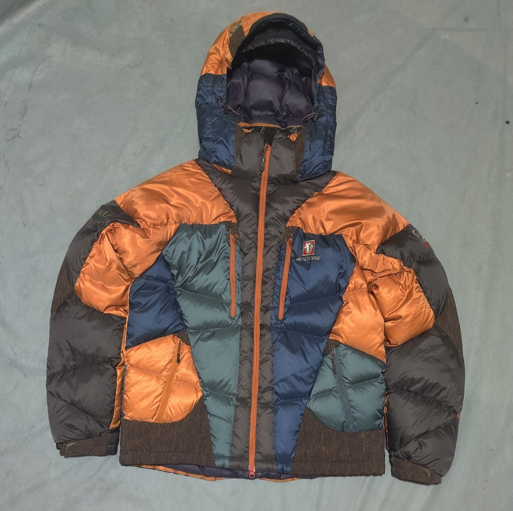 Black Yak Men Heavy Puffer Orange Hooded Jacket