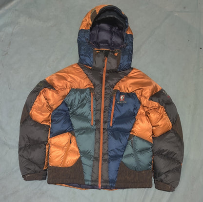 Black Yak Men Heavy Puffer Orange Hooded Jacket