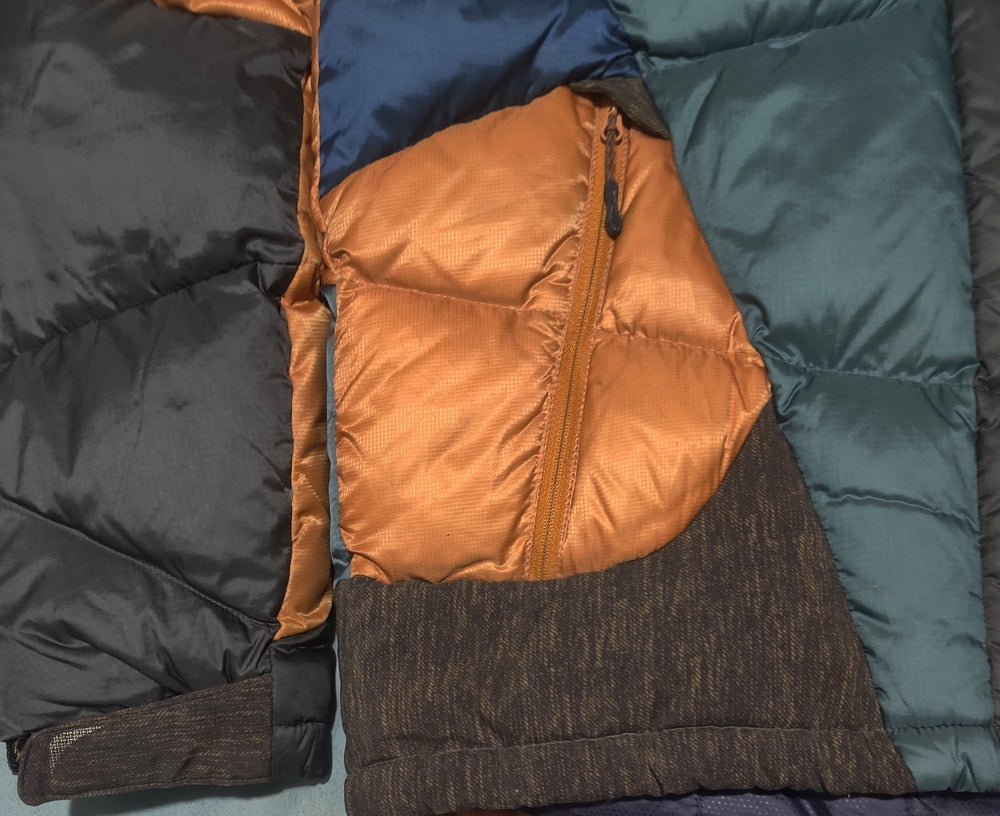Black Yak Men Heavy Puffer Orange Hooded Jacket