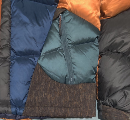 Black Yak Men Heavy Puffer Orange Hooded Jacket