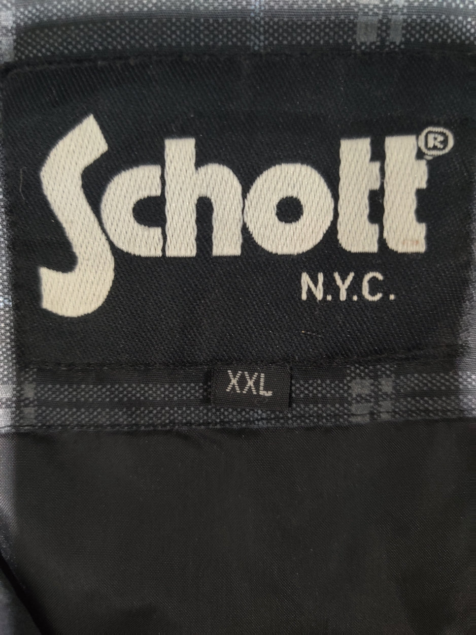 Schott Men Black Cotton Jacket
