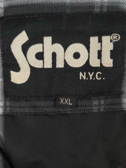 Schott Men Black Cotton Jacket