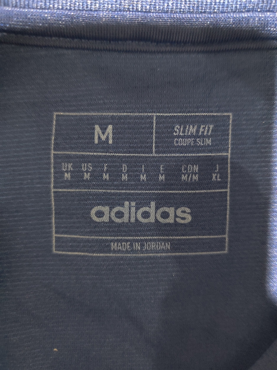 Adidas Men Sport Blue Half Zipper M