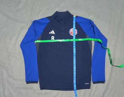 Adidas Men Sport Blue Half Zipper M