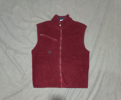 Adidas Men Sport Maroon Vest Zipper S