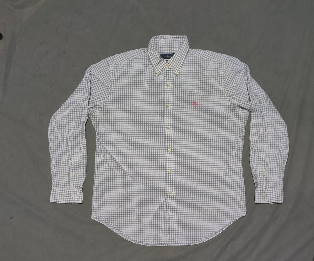 Polo Ralph Lauren Men Cotton Blue Shirt L