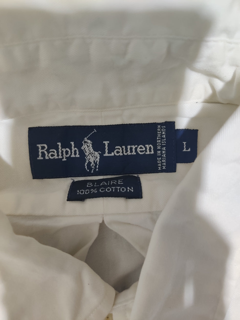 Polo Ralph Lauren Men Cotton White  Shirt L