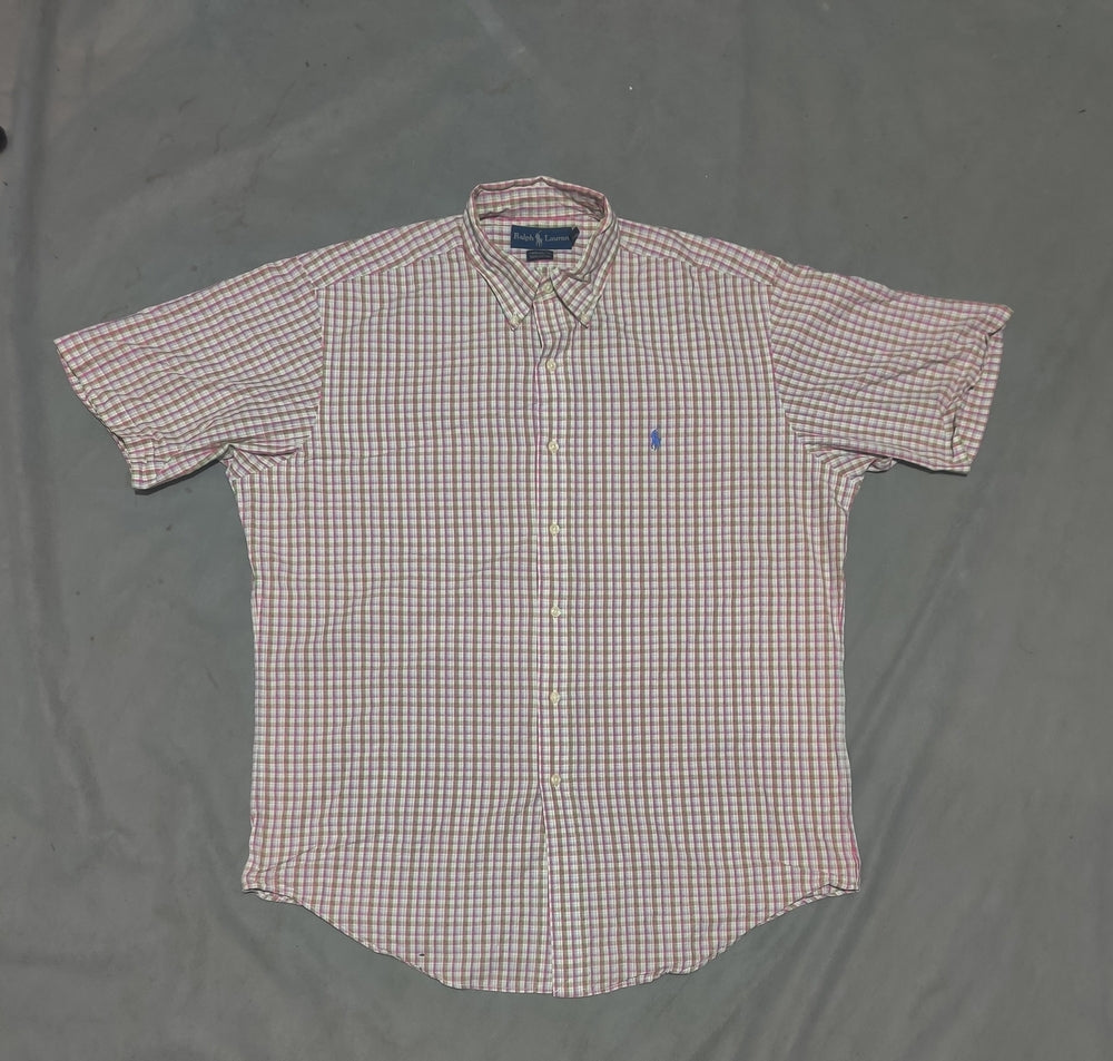 Polo Ralph Lauren Men Cotton Pink Shirt 2XL