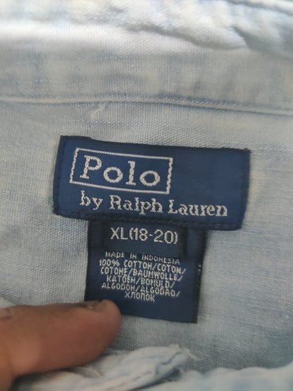 Polo Ralph Lauren Men Denim Blue Shirt XL