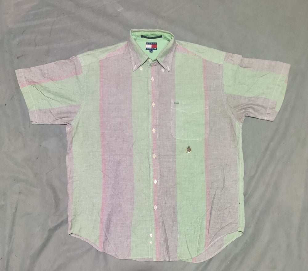 Tommy Hilfiger Men Cotton Green Shirt M
