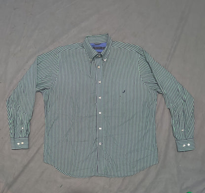 Nautica Men Cotton Green Shirt XL