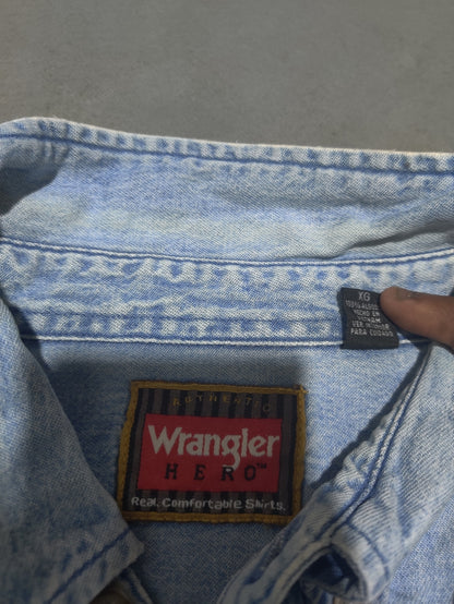 Wrangler Men Denim Blue Shirt XL