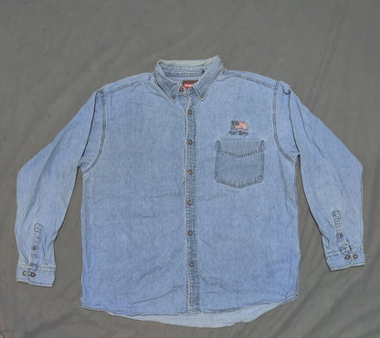 Wrangler Men Denim Blue Shirt XL