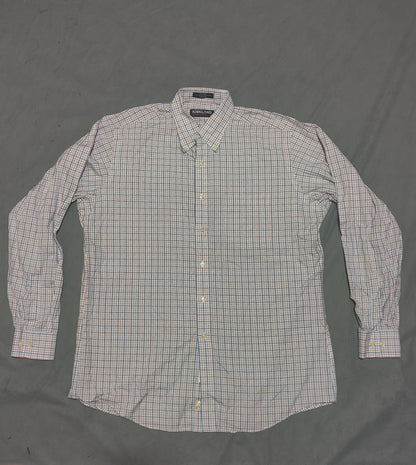 Kirkland Men Cotton Orange Shirt L