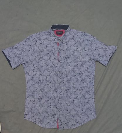 Lloyd & Jefferson Men Cotton Blue Shirt L