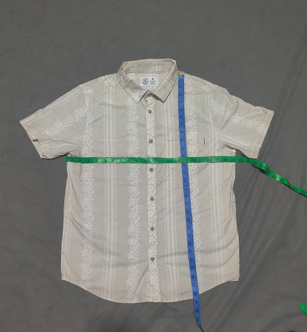 Hurley Men Cotton Cream Shirt M