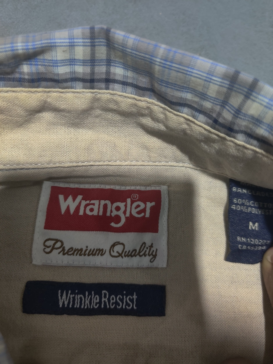 Wrangler Men Cotton Gray Shirt M