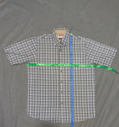 Wrangler Men Cotton Gray Shirt M