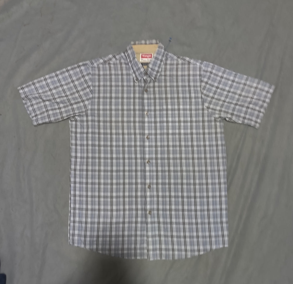 Wrangler Men Cotton Gray Shirt M