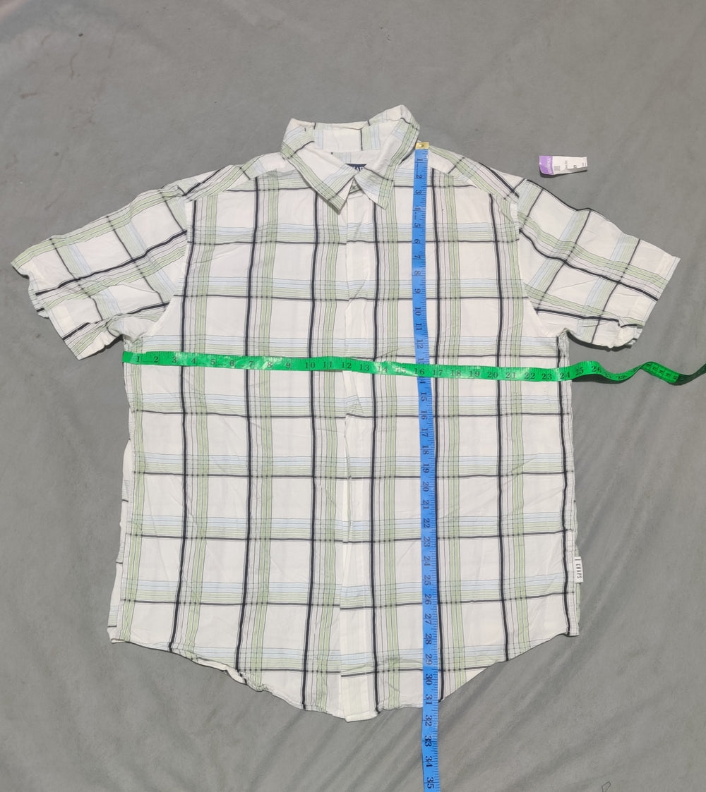 Chaps Men Cotton White Shirt L