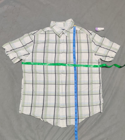 Chaps Men Cotton White Shirt L