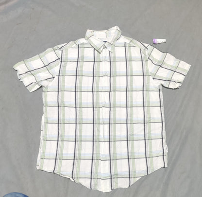 Chaps Men Cotton White Shirt L