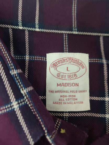 Aroors Brothers Men Cotton Purple Shirt L