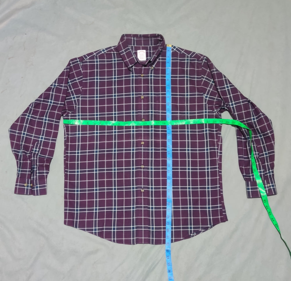 Aroors Brothers Men Cotton Purple Shirt L