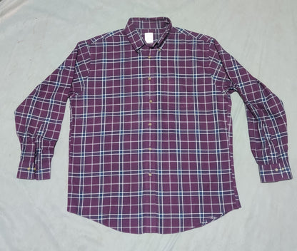 Aroors Brothers Men Cotton Purple Shirt L