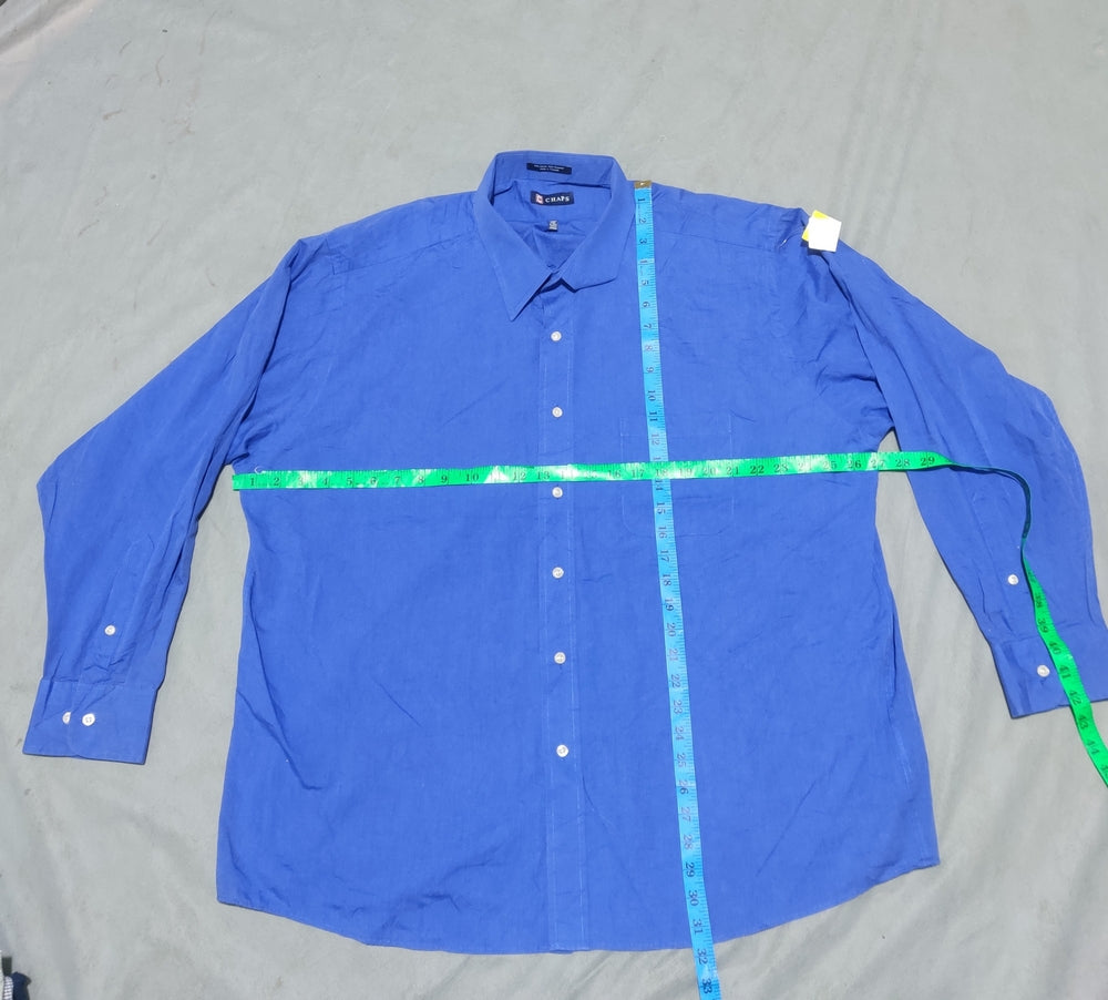 Chaps Men Cotton Blue Shirt 2XL