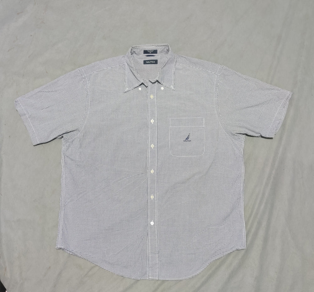 Nautica Men Cotton Blue Shirt XL