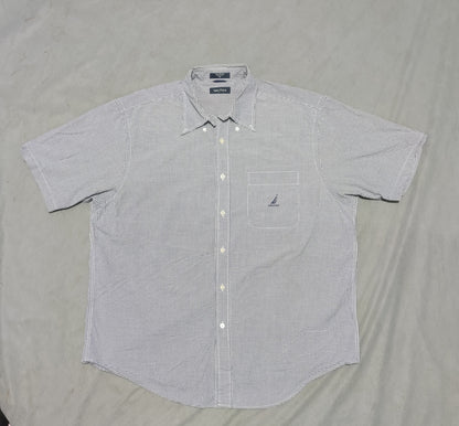 Nautica Men Cotton Blue Shirt XL