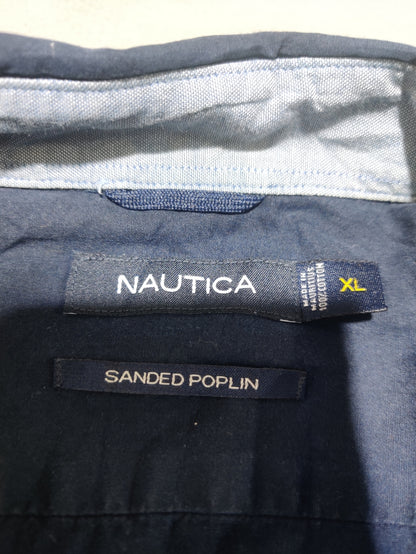 Nautica Men Cotton Blue Shirt XL