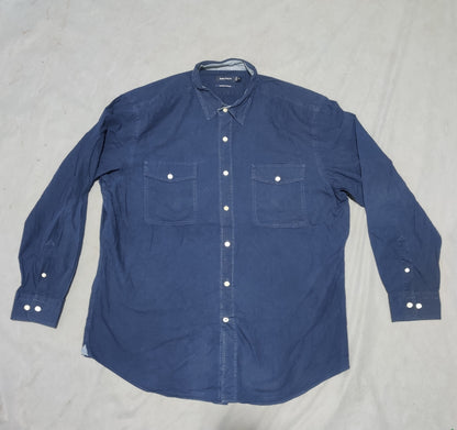 Nautica Men Cotton Blue Shirt XL