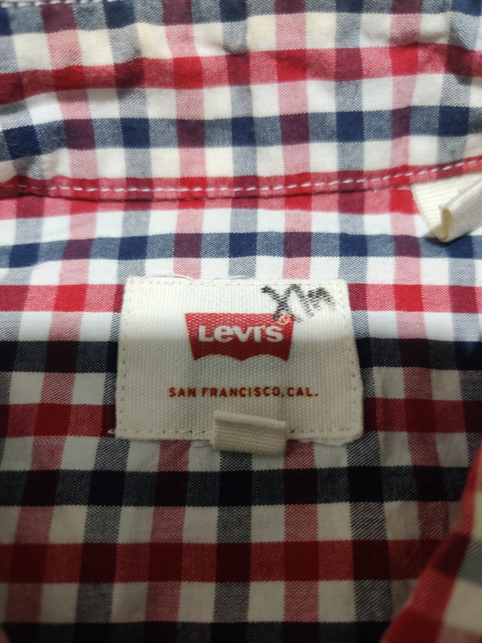 Levi's Men Cotton Red Shirt XL