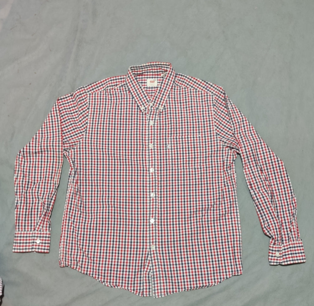 Levi's Men Cotton Red Shirt XL