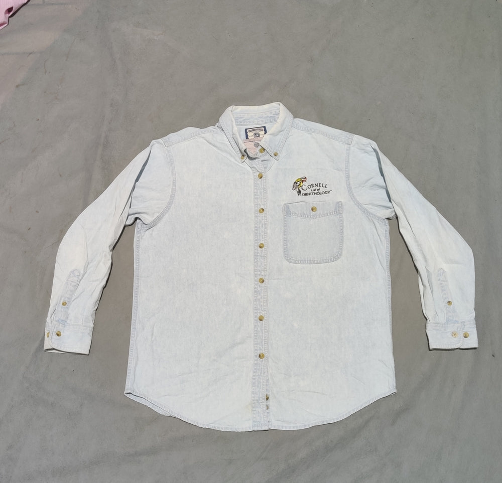 Lee Men Denim Blue Shirt M