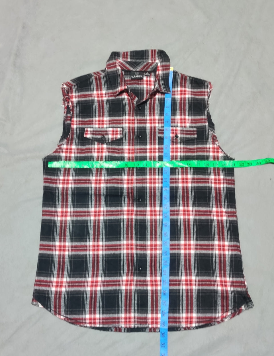 Burnside Men Cotton Red Vest Shirt L