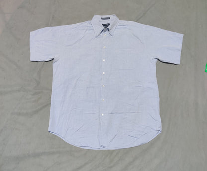 Nautica Men Cotton Blue Shirt L