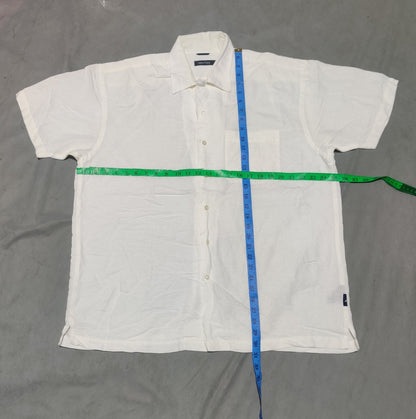 Nautica Men Cotton White Shirt L