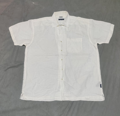 Nautica Men Cotton White Shirt L