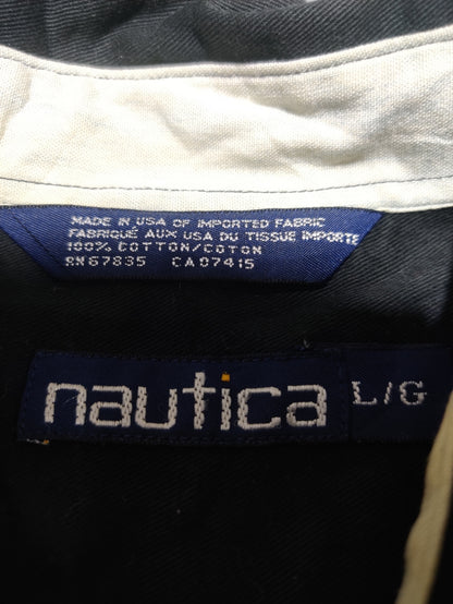 Nautica Men Cotton Black Shirt L