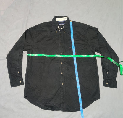 Nautica Men Cotton Black Shirt L