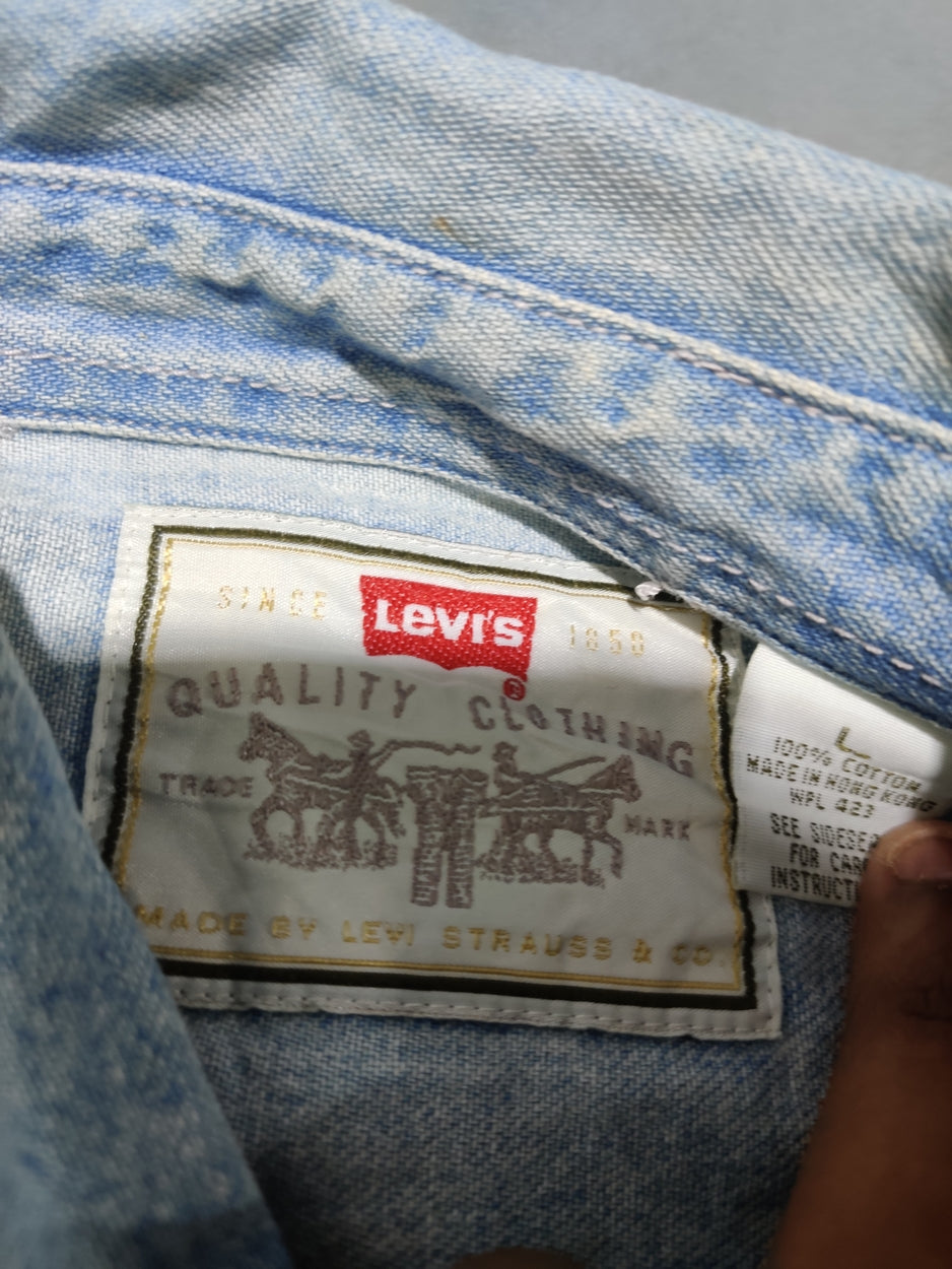 Levi's Men Denim Blue Shirt L