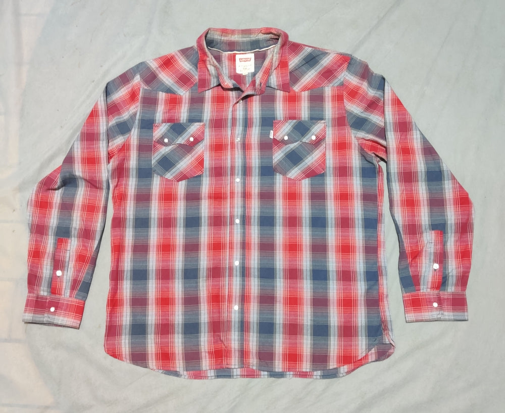 Levi's Men Cotton Red Shirt 2XL