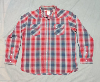Levi's Men Cotton Red Shirt 2XL