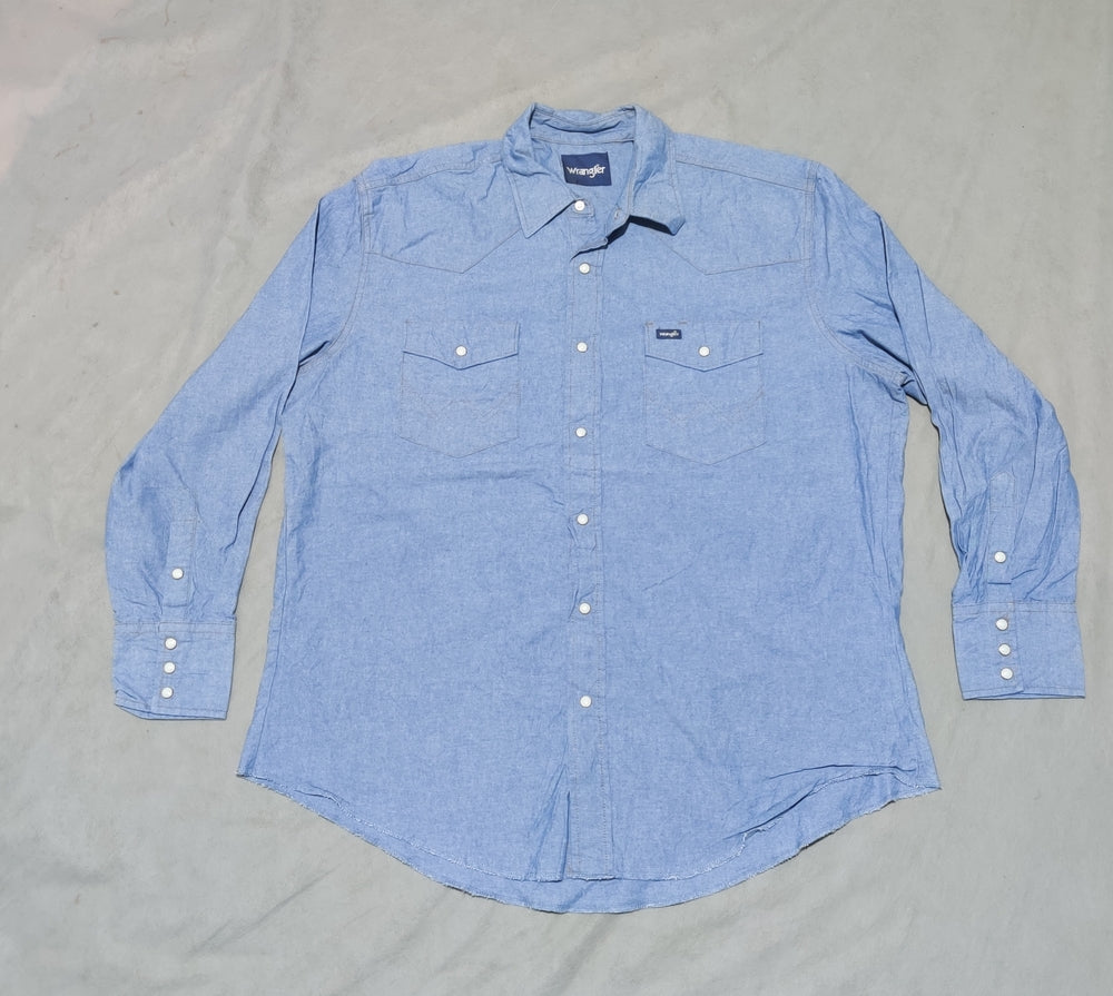 Wrangler Men Cotton Blue Shirt XL