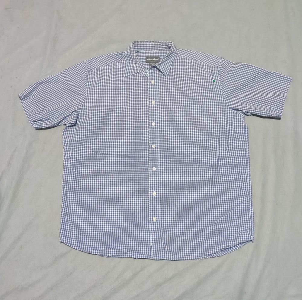 Eddie Bauer Men Cotton Blue Shirt XL